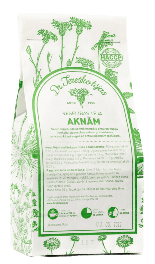 Tereško health-tea jar (cream label)