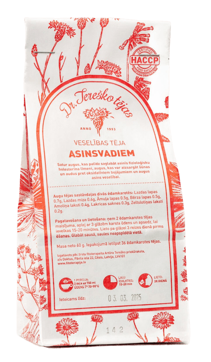 Veselības tēja Asinsvadiem — Dr. Tereško