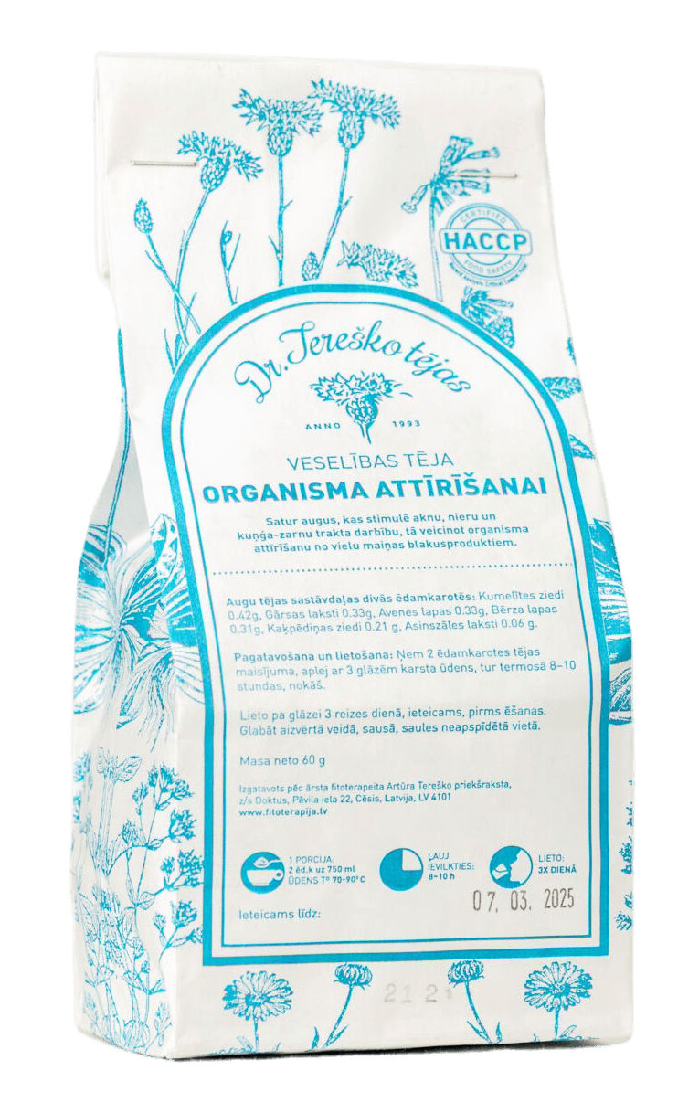 Veselības tēja organisma attīrīšanai — Dr. Tereško