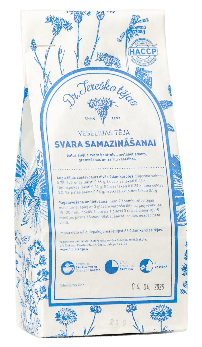 Veselības tēja svara samazināšanai — Dr. Tereško